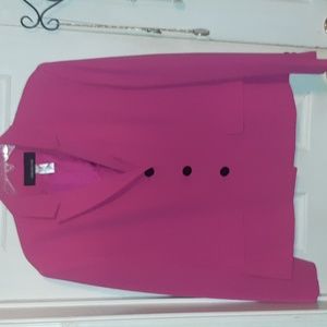 EUC Women's Jones New York Hot Pink Blazer Jacket size 14